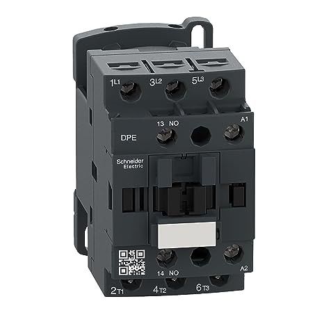 シュナイダーエレクトリック - DPE18B7 Easy TeSys IEC コンタクタ、7.5HP、480V、24VAC コイル、DIN レールマウント/ネジ固定